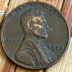 Vintage 1958 Lincoln One Cent